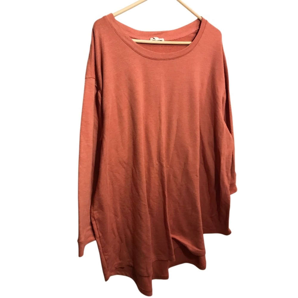 Jane and Delancey Rust Long Sleeve Women's Top Size 3X